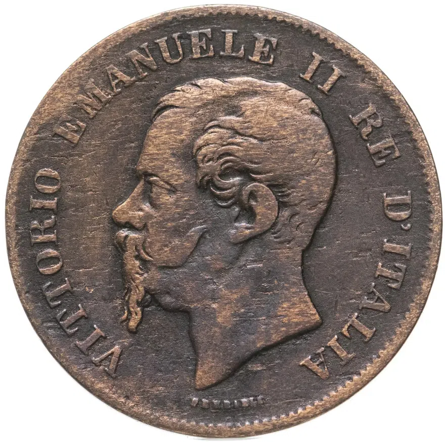 Италия 5 чентезимо (centesimi) 1862, реверс