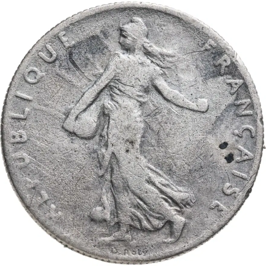 Франция 50 сантимов (centimes) 1907, реверс
