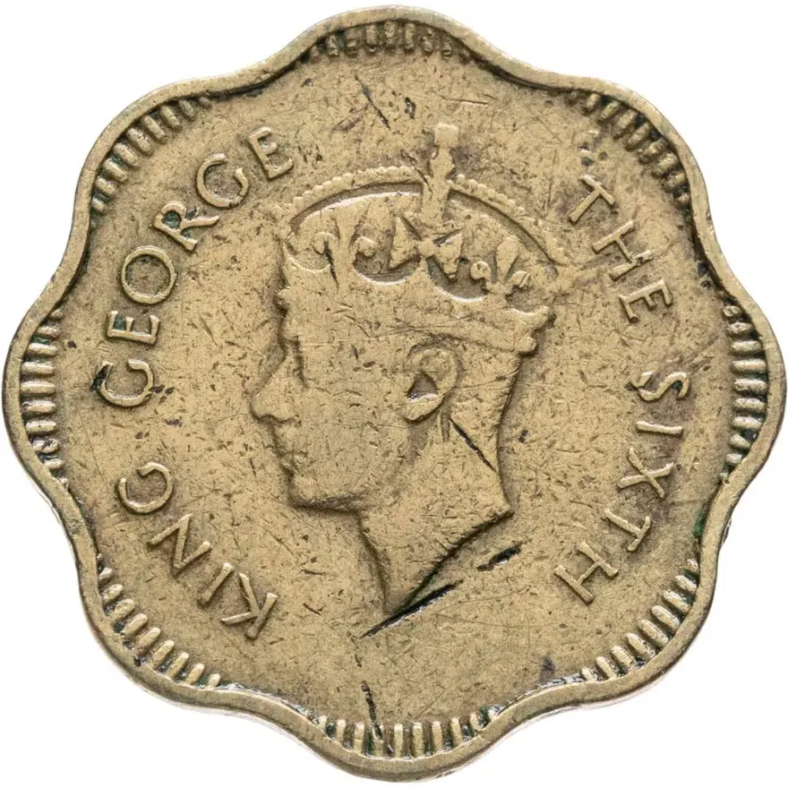 Цейлон 10 центов (cents) 1951, реверс