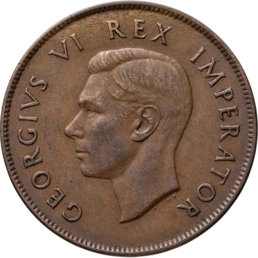 ЮАР 1 пенни (penny) 1939, реверс