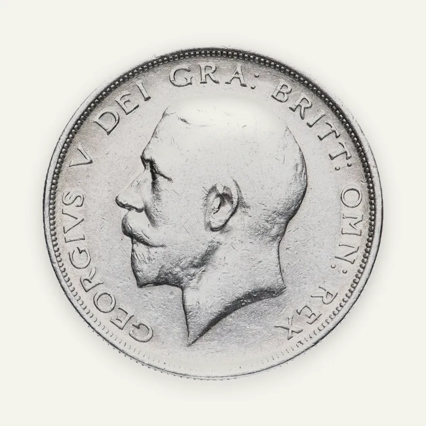 Великобритания  1/2 кроны (crown) 1913, аверс