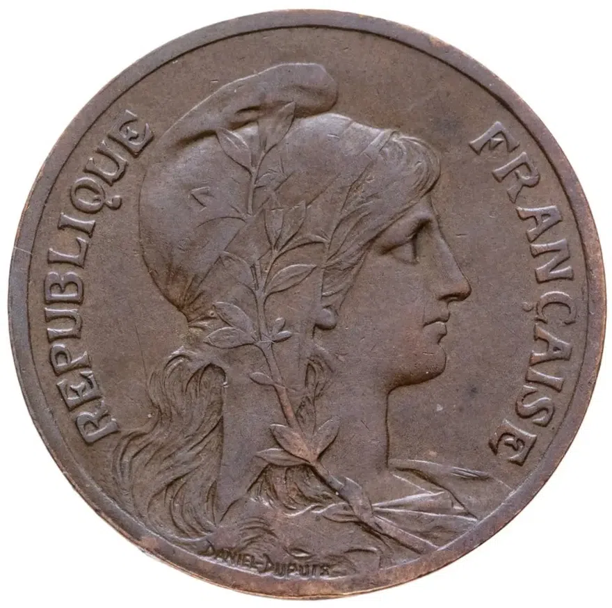 Франция 5 сантимов (centimes) 1906, реверс