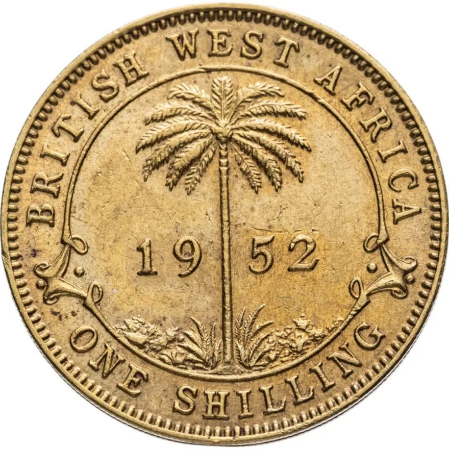 Британская Западная Африка 1 шиллинг (shilling) 1952