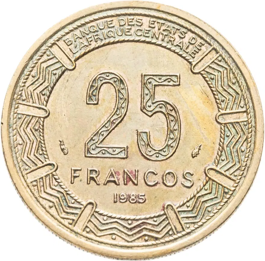 Экваториальная Гвинея 25 франков (francs) 1985
