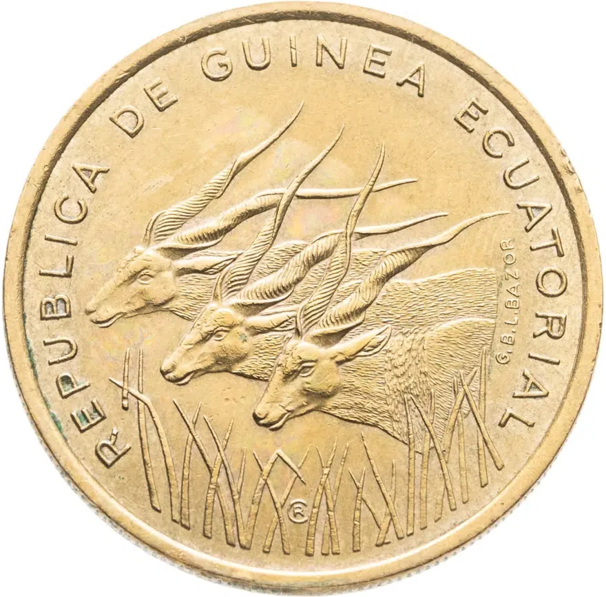 Экваториальная Гвинея 25 франков (francs) 1985, реверс