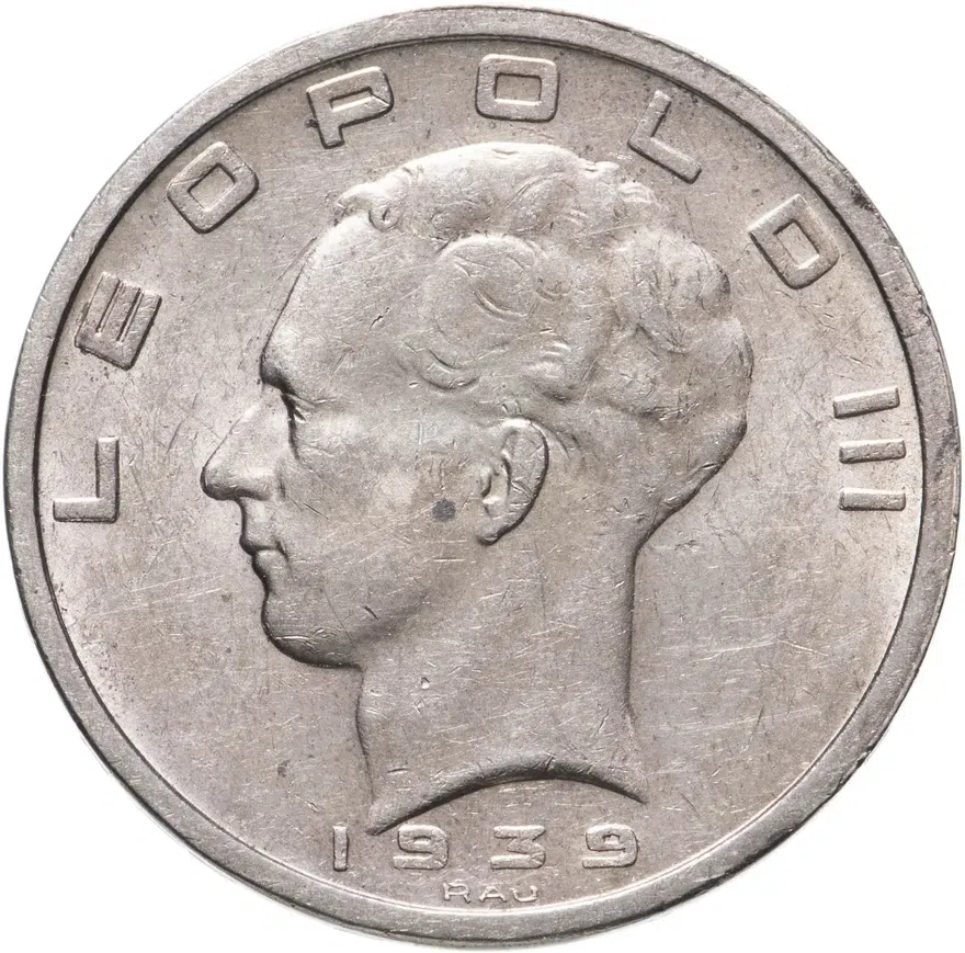 Бельгия 50 франков (francs) 1939  Надпись - 'BELGIQUE:BELGIE'