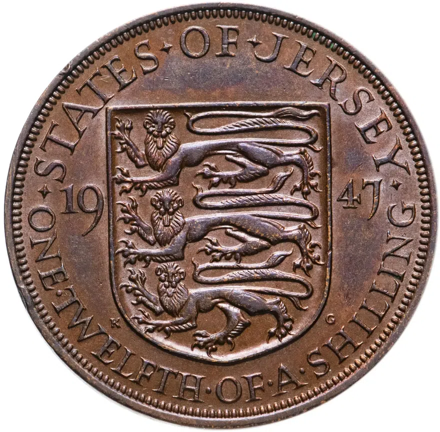 Джерси 1/12 шиллинга (shilling) 1947, реверс