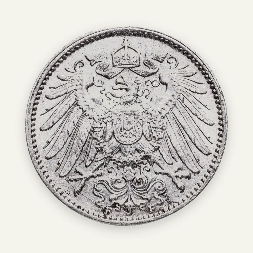 Германия (Германская империя) 1 рейх марка 1915 F, реверс