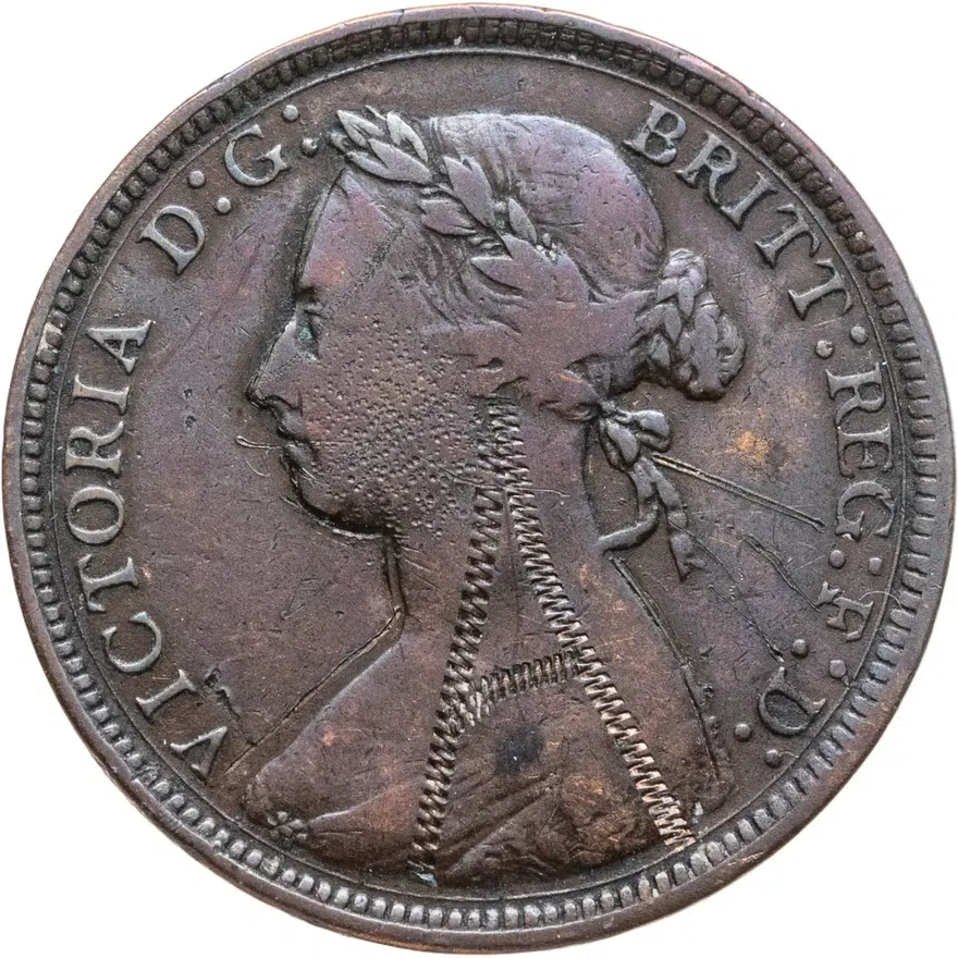 Великобритания 1/2 пенни (penny) 1888, реверс