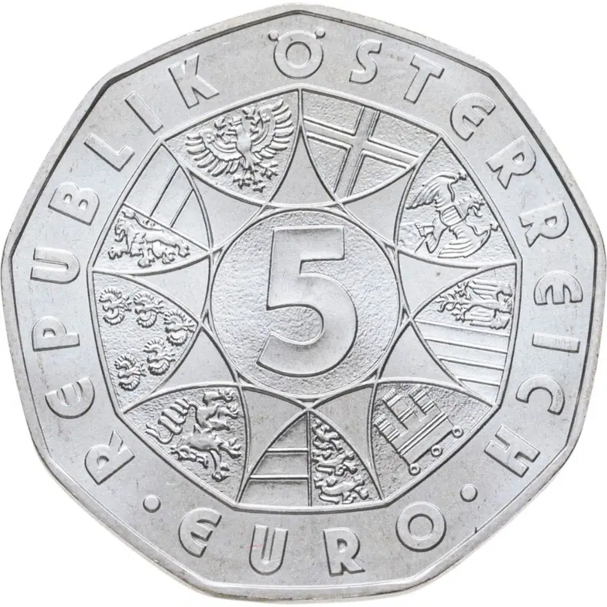Австрия 5 евро (euro) 2003  Гидроэлектростанция