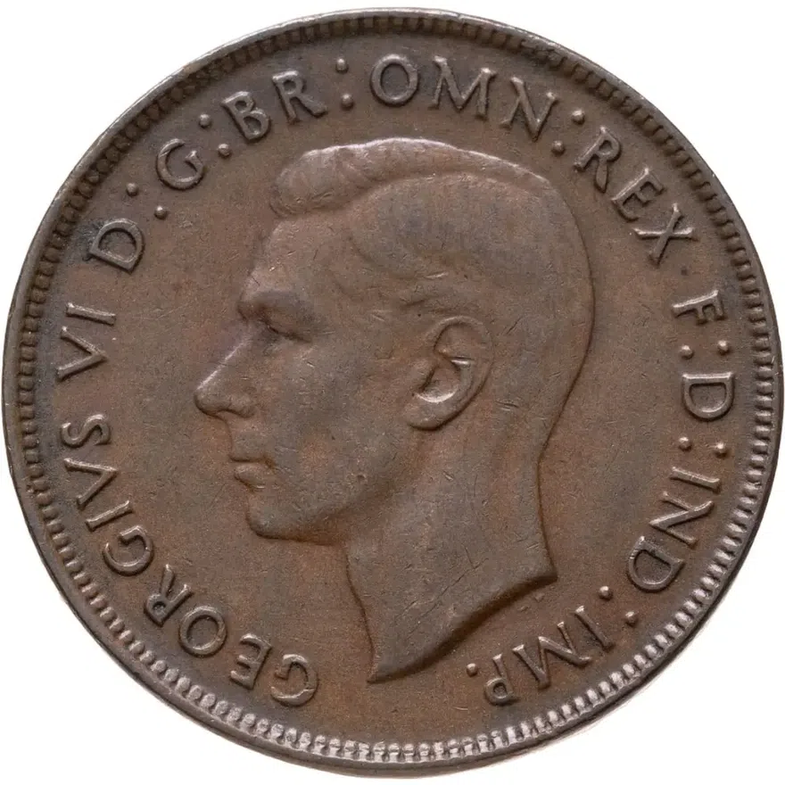 Австралия 1 пенни (penny) 1948   без точки, реверс