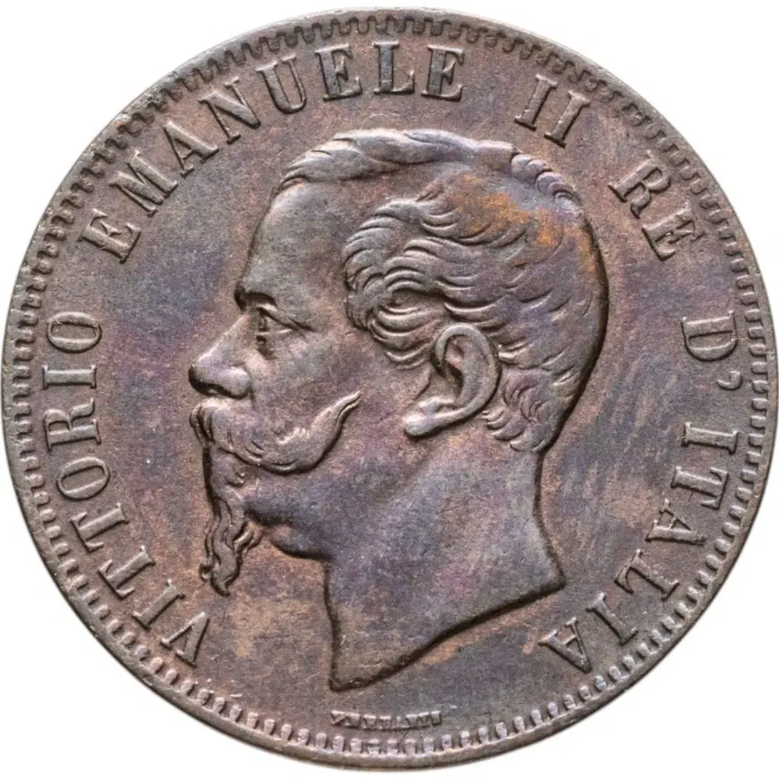 Италия 10 чентезимо (centesimi) 1866 .OM