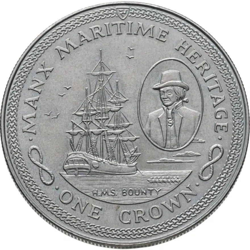 Остров Мэн 1 крона (crown) 1982 "Морское наследие - HMS Bounty"