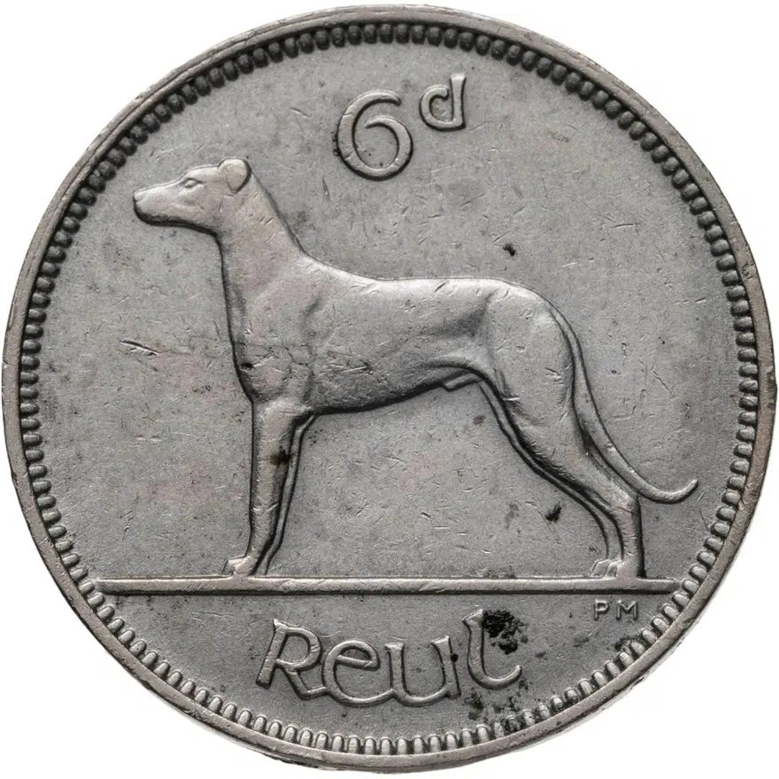 Ирландия 6 пенсов (pence) 1947, реверс