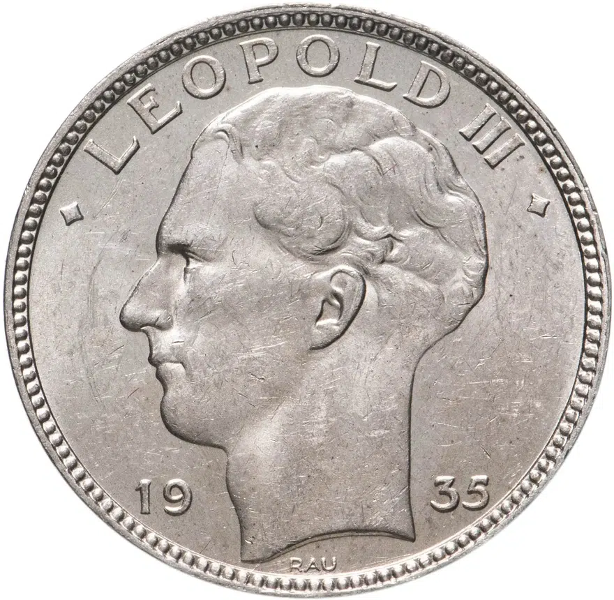 Бельгия 20 франков (francs) 1935