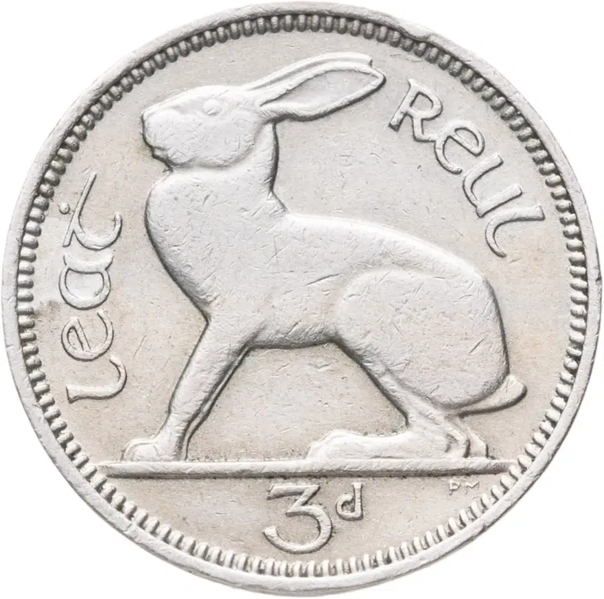 Ирландия 3 пенса (pence) 1948, реверс