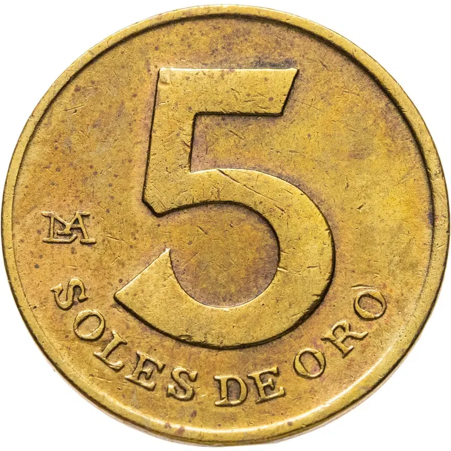 Перу 5 солей (soles) 1979