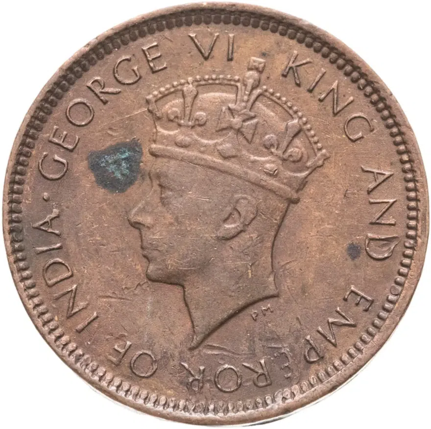 Цейлон 1/2 цента (cent) 1940, реверс