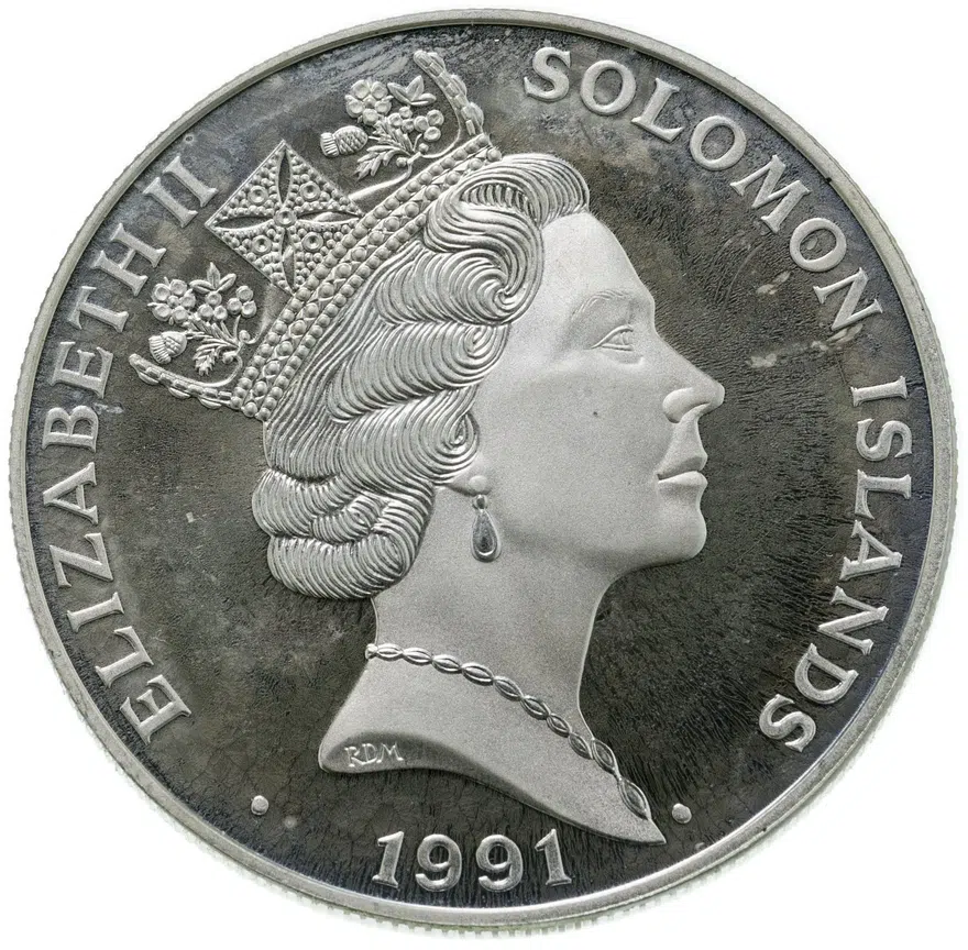 Соломоновы Острова 10 долларов (dollars) 1991 "450 лет со дня рождения Альваро Менданья де Нейра", реверс
