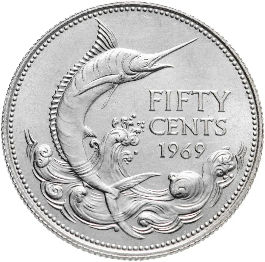 Багамы 50 центов (cents) 1969