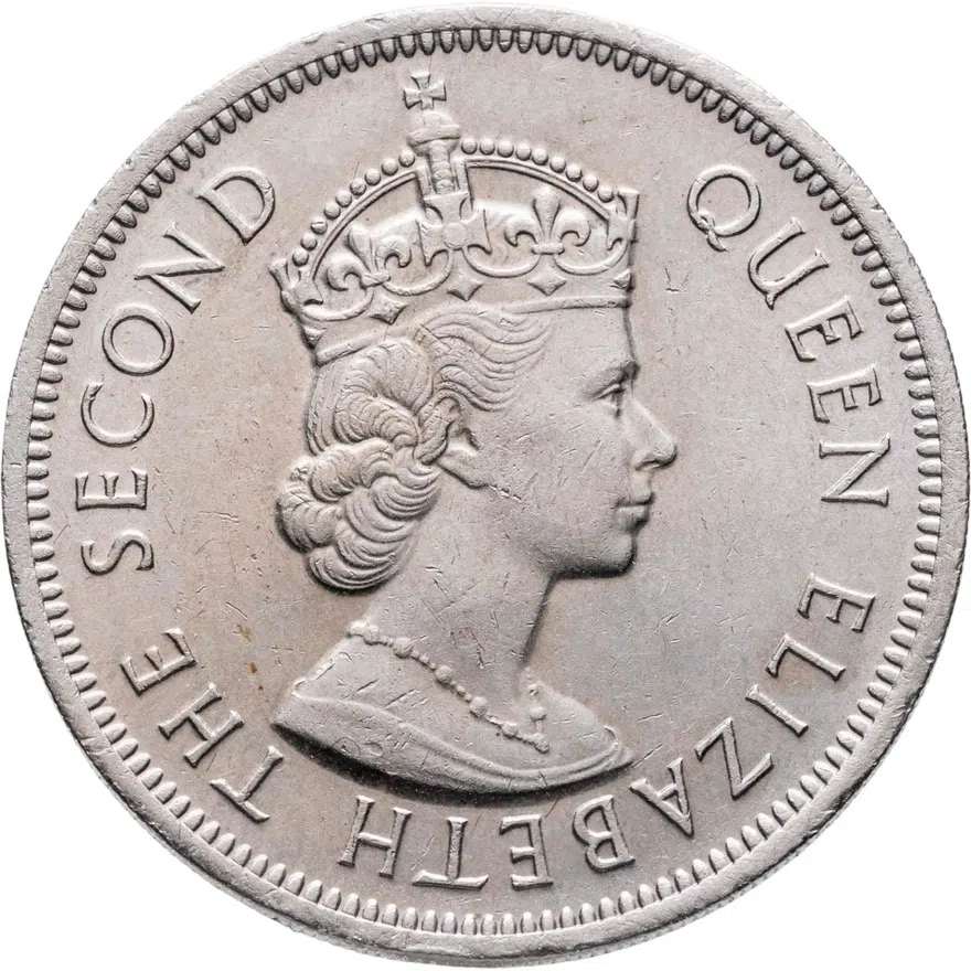 Британский Гонконг 1 доллар (dollar) 1974, реверс