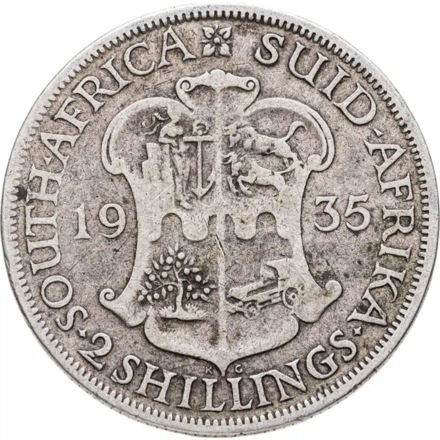 ЮАР 2 шиллинга (флорин, shillings) 1935