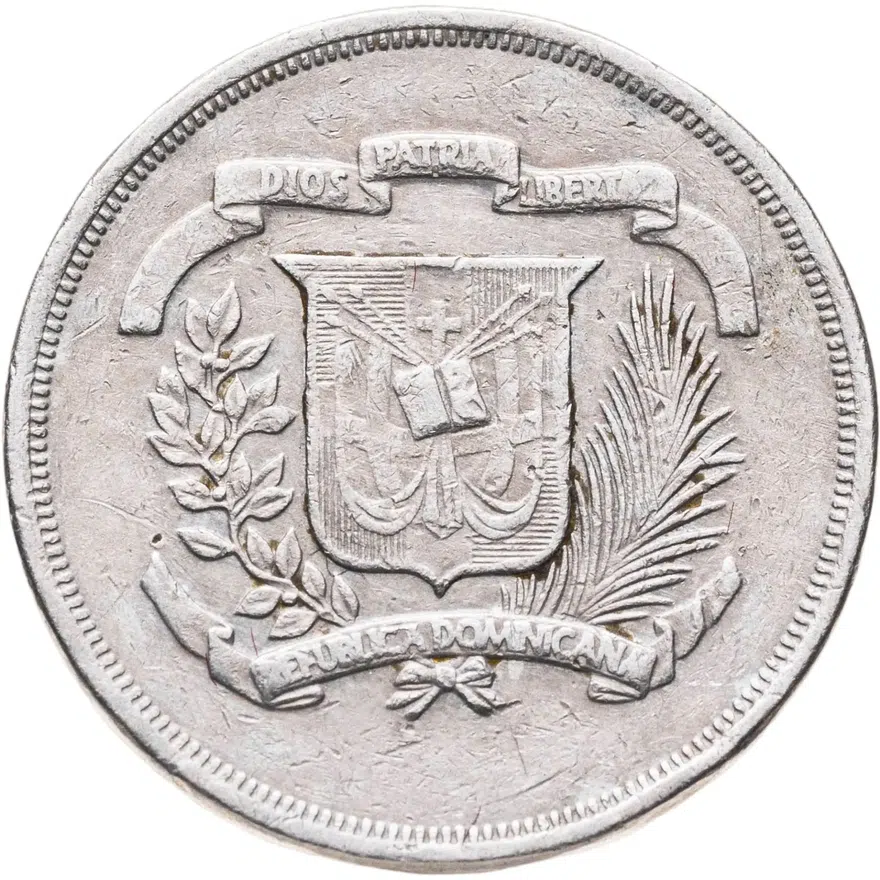 Доминикана 5 сентаво (centavos) 1981, реверс