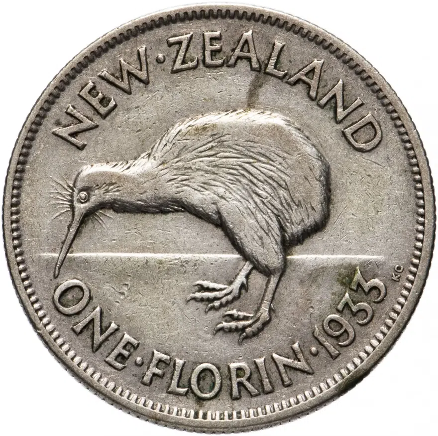 Новая Зеландия 1 флорин (florin) 1933, аверс