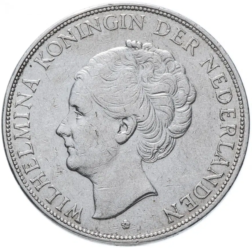 Нидерланды 2 1/2 гульдена (gulden) 1929