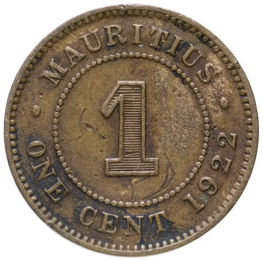 Маврикий 1 цент (cent) 1922
