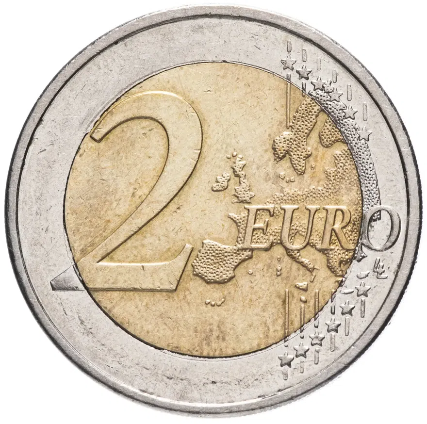 Германия 2 евро (euro) 2009 D "10 лет Экономическому и валютному союзу", реверс