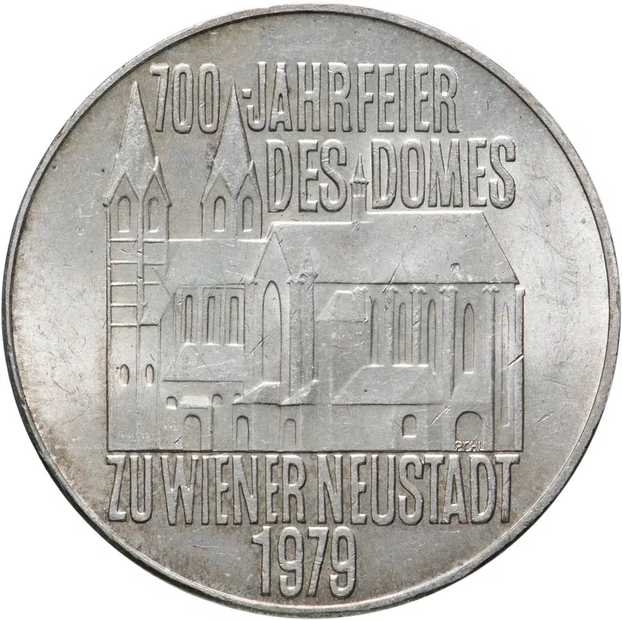 Австрия 100 шиллингов (shillings) 1979   "700 лет собору в Винер-Нойштадте"