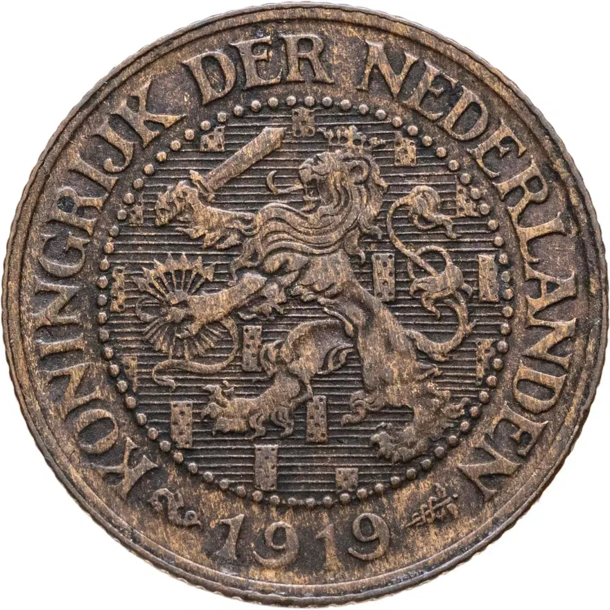 Нидерланды 2 1/2 цента (cent) 1919, реверс