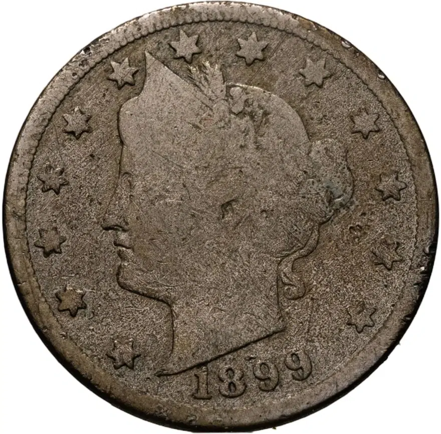 США 5 центов (cents) 1899  Liberty Nickel