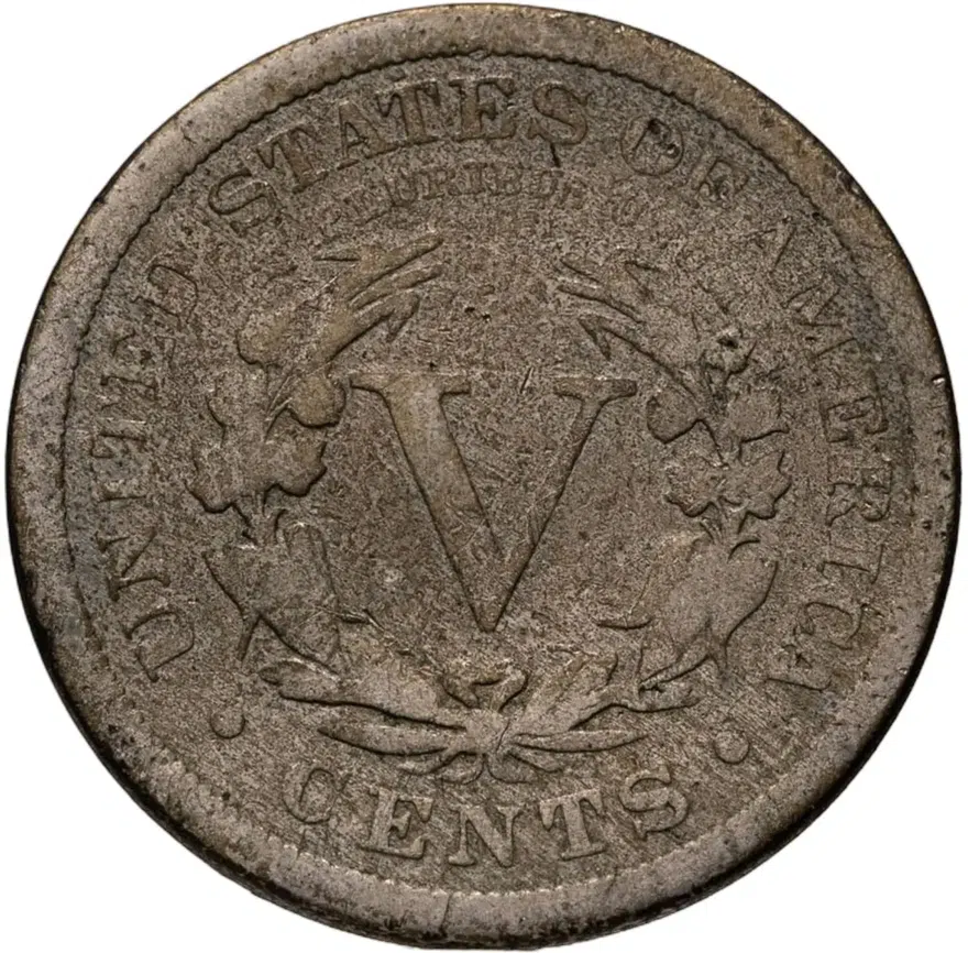 США 5 центов (cents) 1899  Liberty Nickel, реверс
