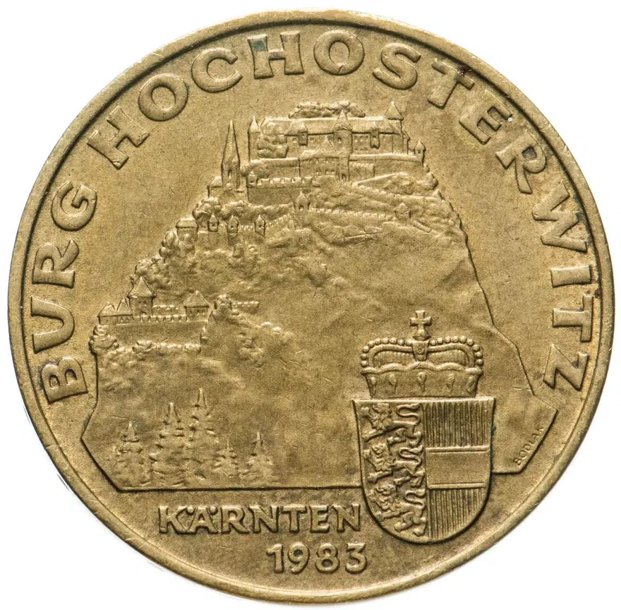 Австрия 20 шиллингов (shillings) 1983 "Замок Хохостервитц"