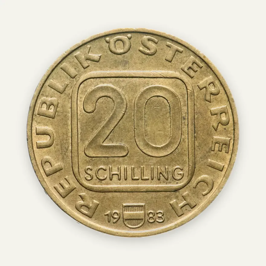Австрия 20 шиллингов (shillings) 1983 "Замок Хохостервитц", реверс