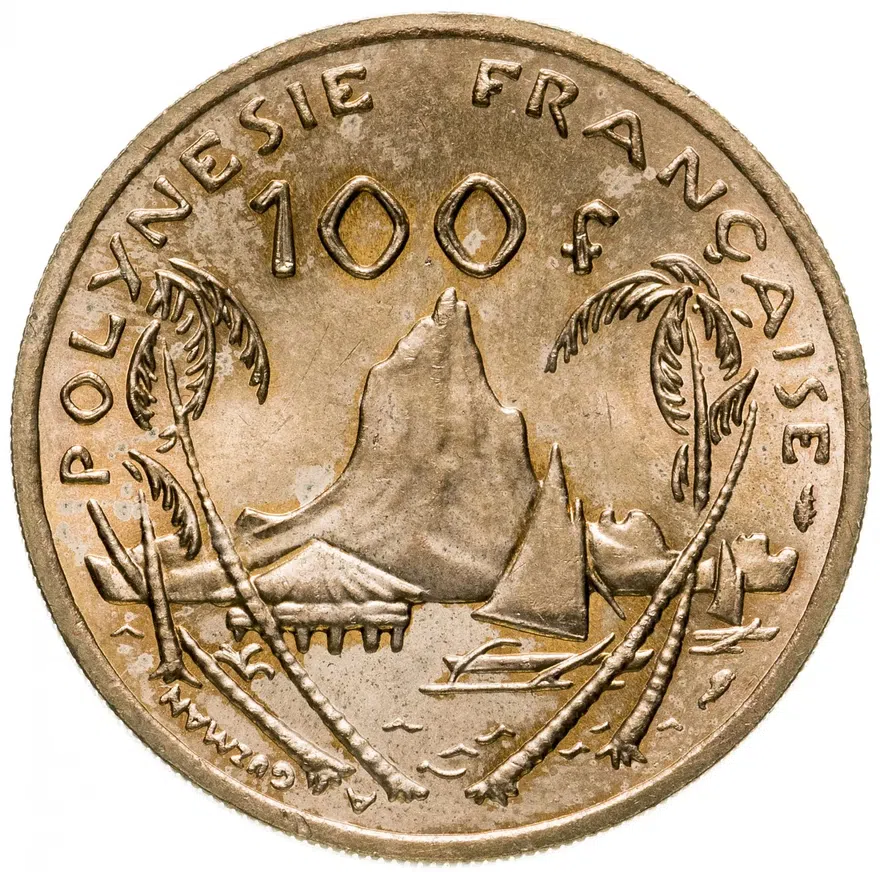 Французская Полинезия 100 франков (francs) 1976