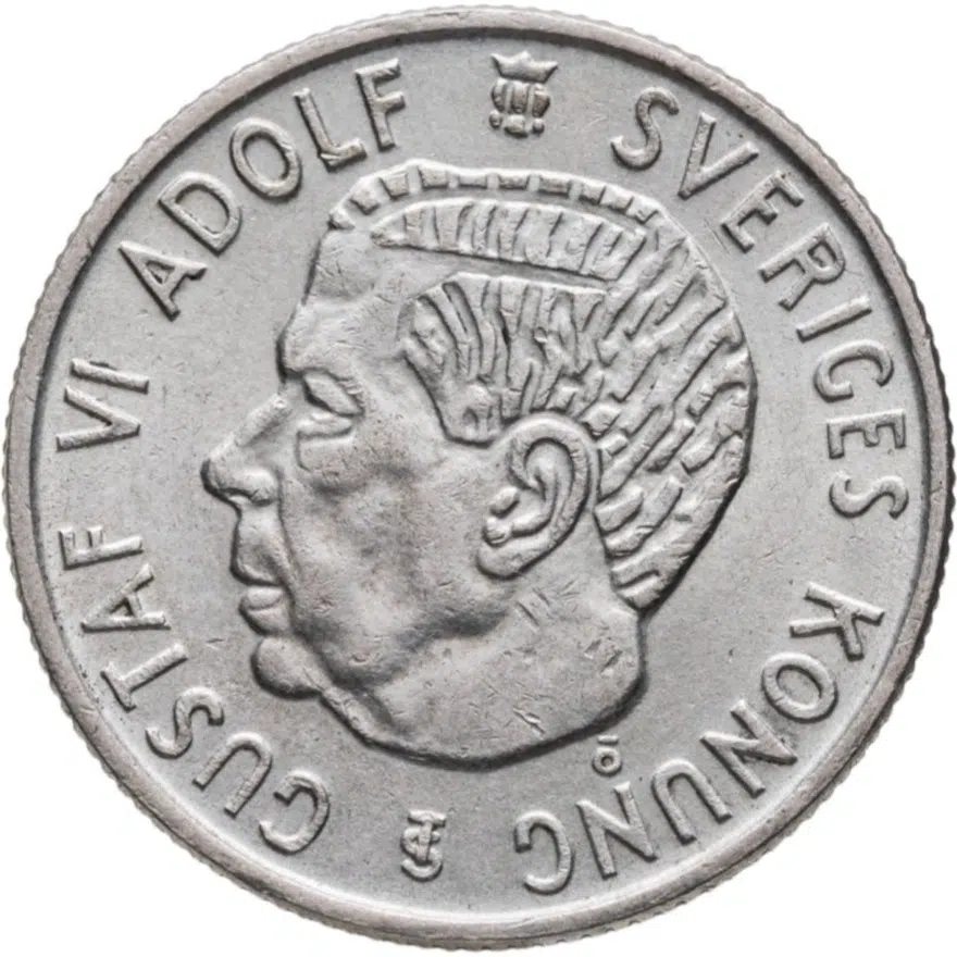 Швеция 2 кроны (kronor) 1952, реверс