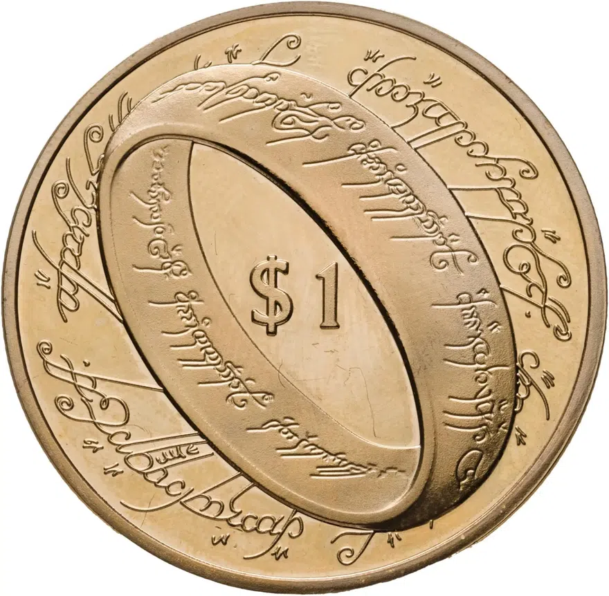 Новая Зеландия 1 доллар (dollar) 2003  Властелин Колец - Кольцо всевластия, аверс