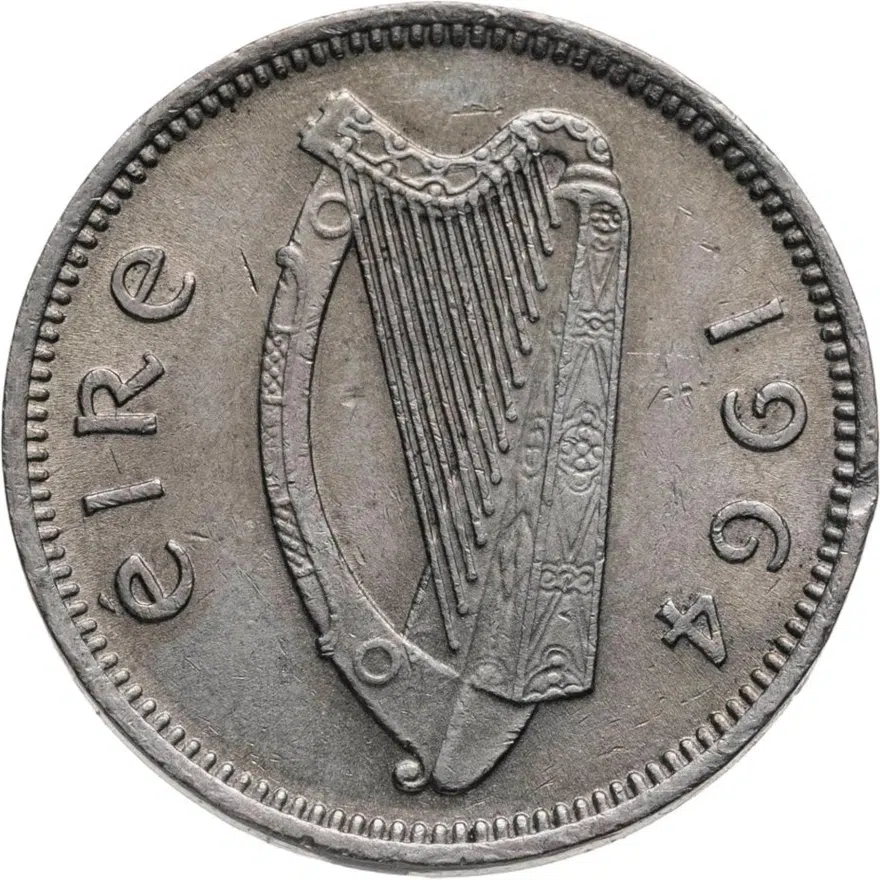 Ирландия 3 пенса (pence) 1964