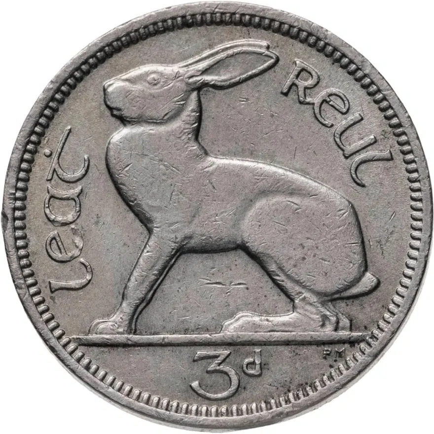 Ирландия 3 пенса (pence) 1964, реверс
