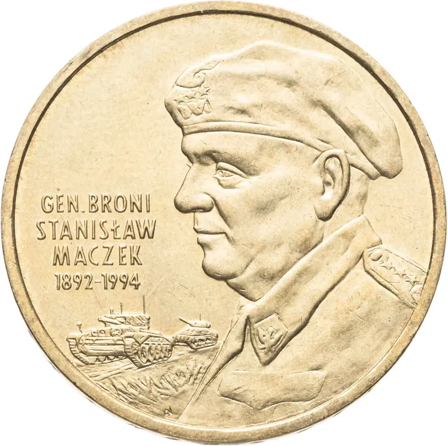 Польша 2 злотых (zlote) 2003  Генерал Станислав Мачек (1892-1994), аверс