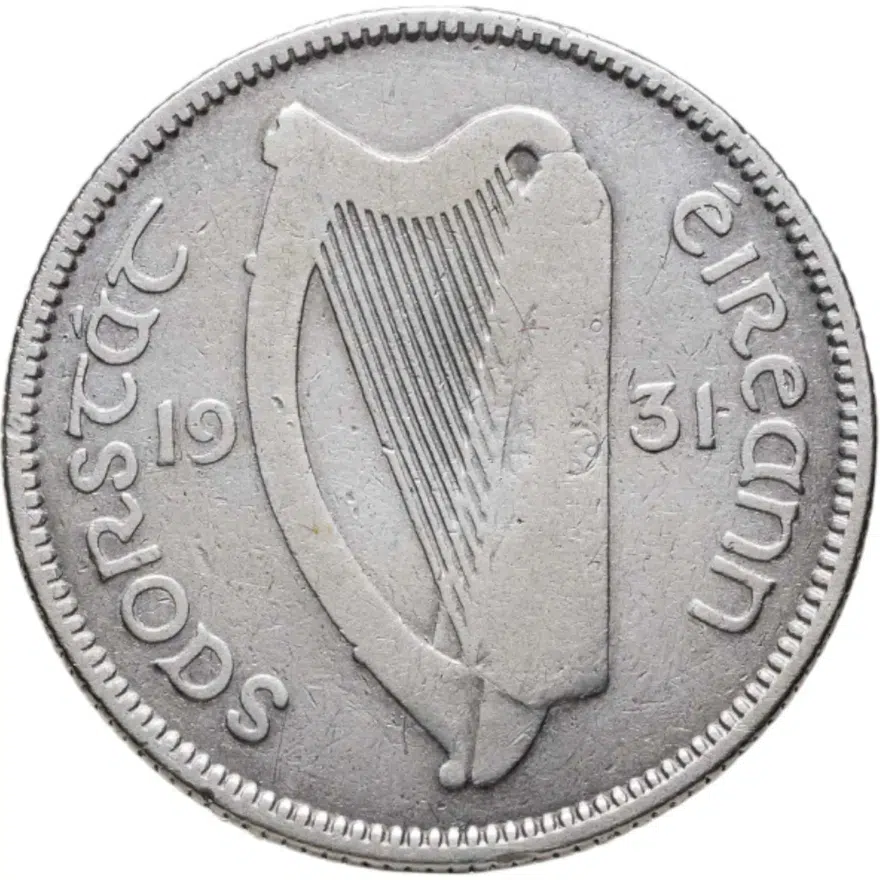 Ирландия 1 шиллинг (shilling) 1931, реверс