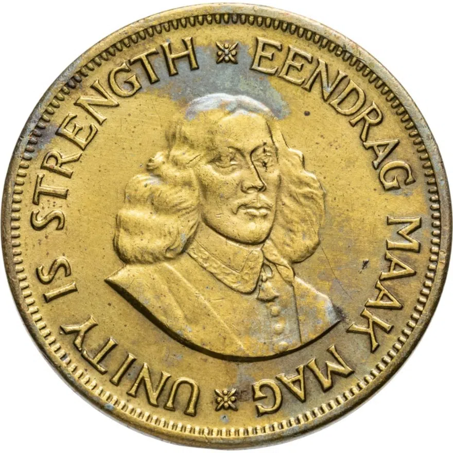 ЮАР 1 цент (cent) 1962, аверс