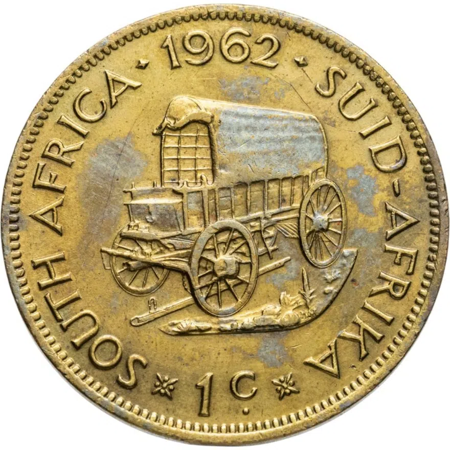 ЮАР 1 цент (cent) 1962, реверс