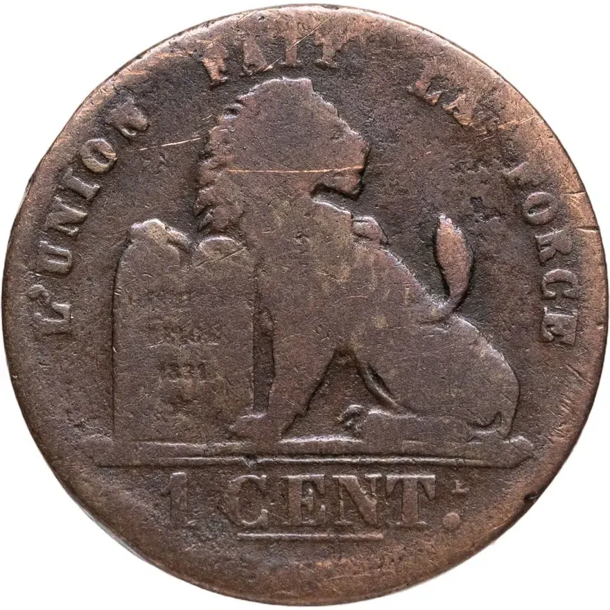 Бельгия 1 сантим (centime) 1846, реверс