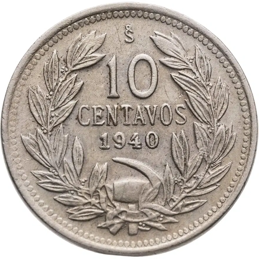 Чили 10 сентаво (centavos) 1940