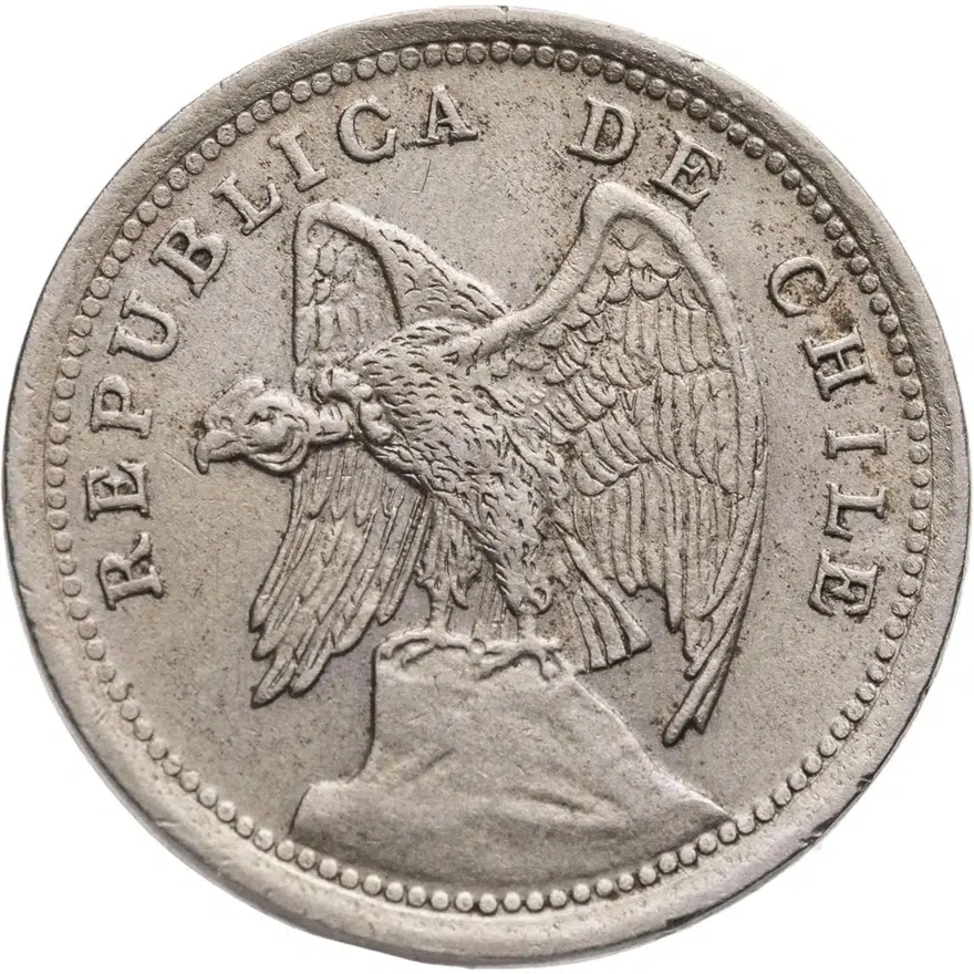 Чили 10 сентаво (centavos) 1940, реверс