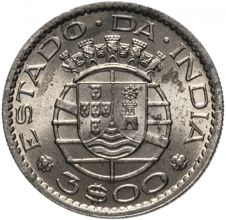 Индия (Португальская) 3 эскудо (escudos) 1959